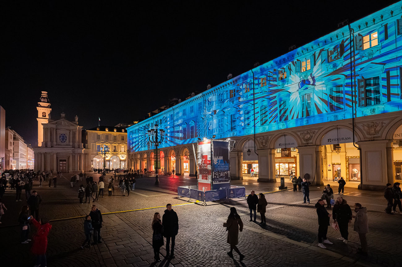 piazza san carlo videomapping