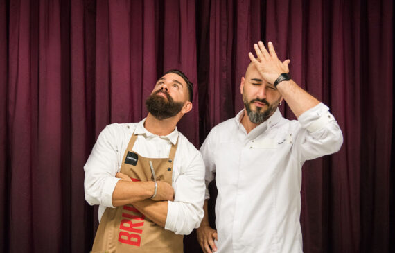 portrait of chefs Marc Ribas and Artur Martínez