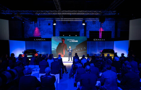evento di presentazione della nuova automobile Lancia Ypsilon dentro le Ogr a Torino