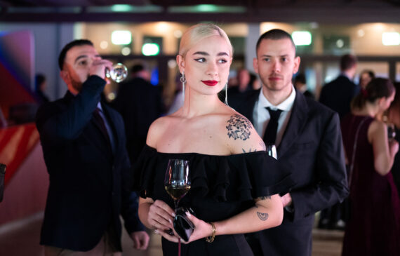 cena di gala all'interno della nuvola Lavazza