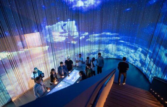 uno spazio all'interno del museo lavazza a torino