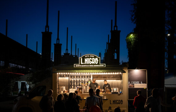 Il parco dora durante l'evento terra madre a torino