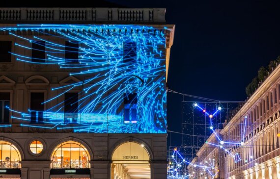 luci natale torino in piazza san carlo